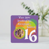 Abstrakter Geburtstag Einladung (Stehend Vorderseite)