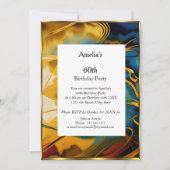 Abstrakter Geburtstag Einladung (Vorderseite)