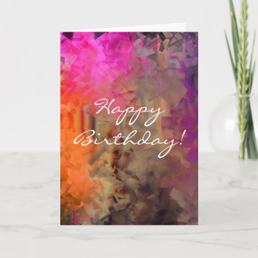 Abstrakter Geburtstag Karte (Vorderseite)