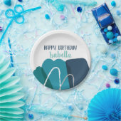 Abstrakter Geburtstag Pappteller (Party)