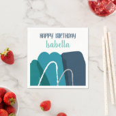 Abstrakter Geburtstag Serviette (Beispiel)