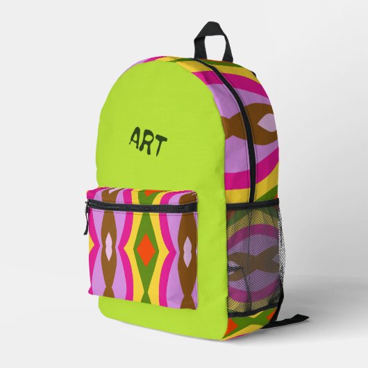 Abstrakter gedruckter Rucksack (Rückseitige Ecke Rechts)