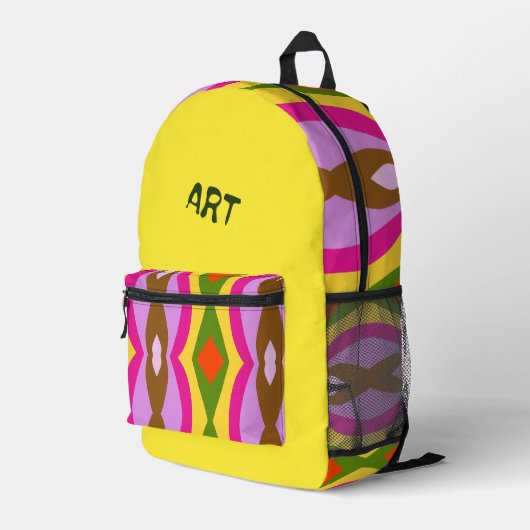 Abstrakter gedruckter Rucksack (Rückseitige Ecke Rechts)
