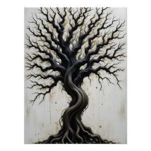 Abstrakter gefleckter Baum Poster