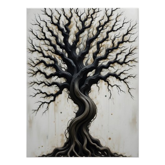 Abstrakter gefleckter Baum Poster (Vorderseite)