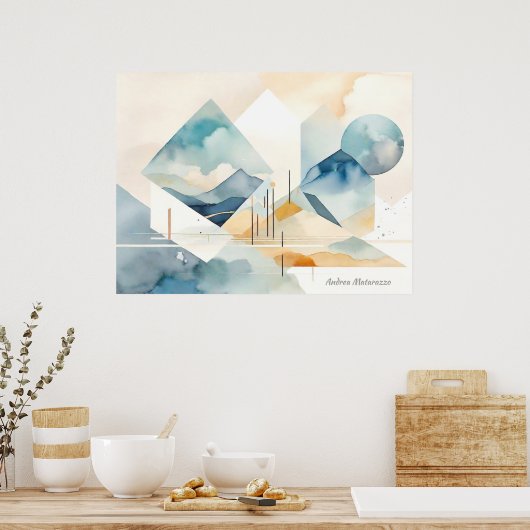 Abstrakter Geist Poster (Küche)