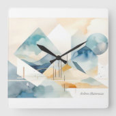 Abstrakter Geist Quadratische Wanduhr (Vorderseite)