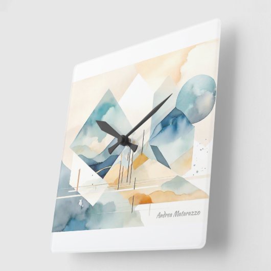 Abstrakter Geist Quadratische Wanduhr (Winkel)
