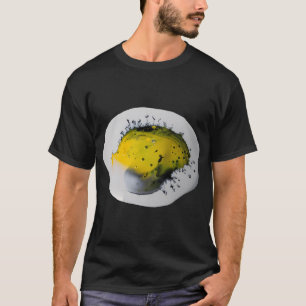 Abstrakter gelber Fisch T-Shirt