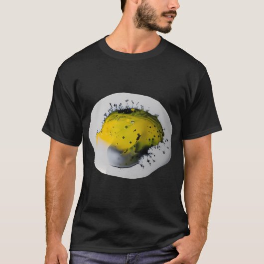Abstrakter gelber Fisch T-Shirt (Vorderseite)