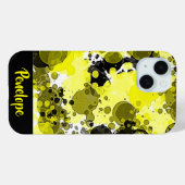 Abstrakter, gelber und schwarzer Paint-Spritzer mi Case-Mate iPhone Hülle (Rückseite (Horizontal))