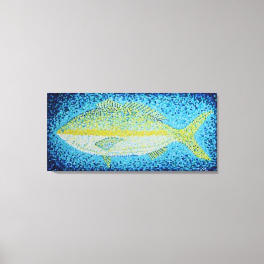 Abstrakter Gelbflossenthun Leinwanddruck (Vorderseite)