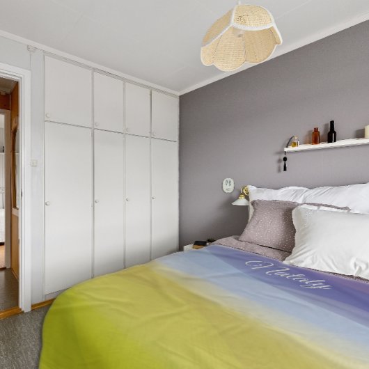 Abstrakter gelblicher Name Fleecedecke