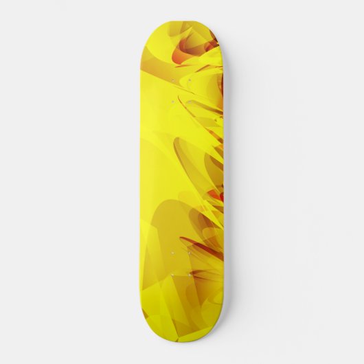 Abstrakter Gelbschwanz Skateboard (Vorderseite)