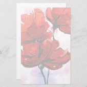 Abstrakter gemalter Blumenhintergrund 2 Briefpapier (Vorne/Hinten)