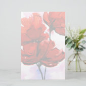 Abstrakter gemalter Blumenhintergrund 2 Briefpapier (Stehend Vorderseite)
