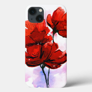 Abstrakter gemalter Blumenhintergrund 2 Case-Mate iPhone Hülle