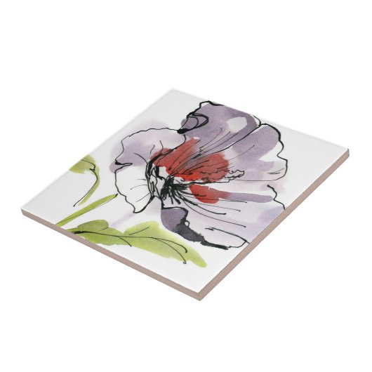 Abstrakter gemalter Blumenhintergrund 3 Fliese (Seite)