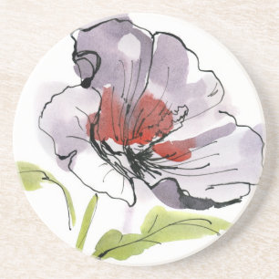 Abstrakter gemalter Blumenhintergrund 3 Getränkeuntersetzer