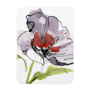 Abstrakter gemalter Blumenhintergrund 3 Magnet