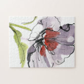 Abstrakter gemalter Blumenhintergrund 3 Puzzle (Horizontal)