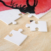 Abstrakter gemalter Blumenhintergrund 4 Puzzle (Seite)