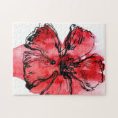 Abstrakter gemalter Blumenhintergrund 4 Puzzle (Horizontal)