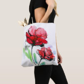 Abstrakter gemalter Blumenhintergrund Tasche (Von Nahem)