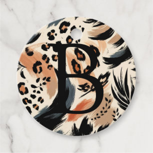 Abstrakter gemalter exotischer Tierdruck Leopard  Geschenkanhänger