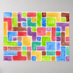 Abstrakter gemalter Watercolorhintergrund. 2 Poster