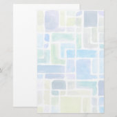 Abstrakter gemalter Watercolorhintergrund Briefpapier (Vorne/Hinten)