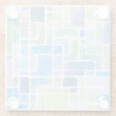 Abstrakter gemalter Watercolorhintergrund Glasuntersetzer (Rückseite)