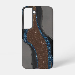 Abstrakter Geode Glitter Samsung Galaxy Hülle