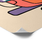 Abstrakter geomatrischer Mensch Poster (Ecke)