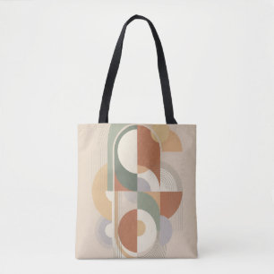 Abstrakter geometrischer Bauhaus-Kunstprint Mitt Tasche