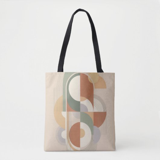 Abstrakter geometrischer Bauhaus-Kunstprint | Mitt Tasche (Vorderseite)