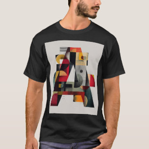 Abstrakter geometrischer Buchstabe A T-Shirt