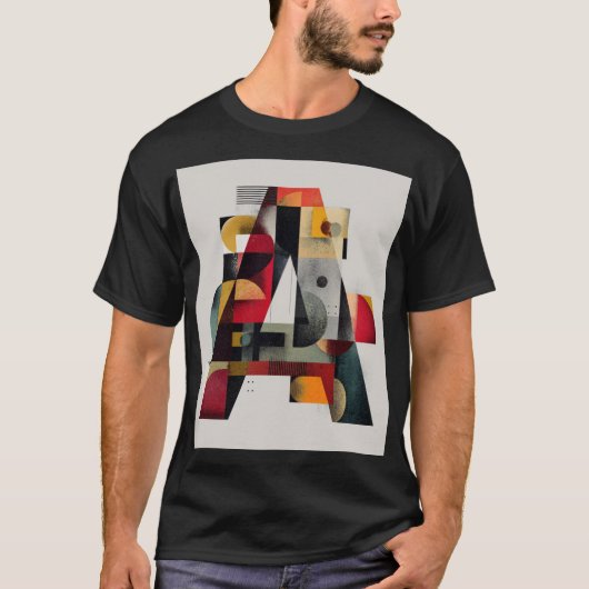 Abstrakter geometrischer Buchstabe A T-Shirt (Vorderseite)