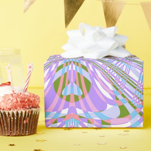 Abstrakter geometrischer Chevron-Schmetterlingseff Geschenkpapier (Geburtstagsparty)