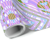 Abstrakter geometrischer Chevron-Schmetterlingseff Geschenkpapier (Rolleneckpunkt)
