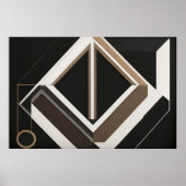 Abstrakter geometrischer Diamant Moderner Bauhaus Poster (Vorne)