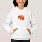 Abstrakter geometrischer Elefant Hoodie (Vorderseite)