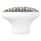 Abstrakter geometrischer Entwurf Keramikknauf (Seitenansicht)