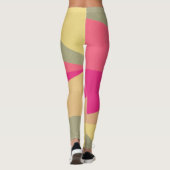 Abstrakter geometrischer Farbblock Leggings (Rückseite)