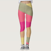 Abstrakter geometrischer Farbblock Leggings (Vorderseite)