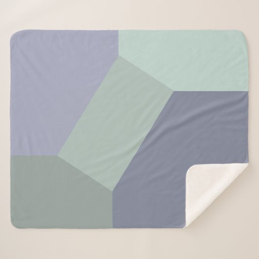 Abstrakter geometrischer Farbblock Sherpadecke (Vorderseite (Horizontal))
