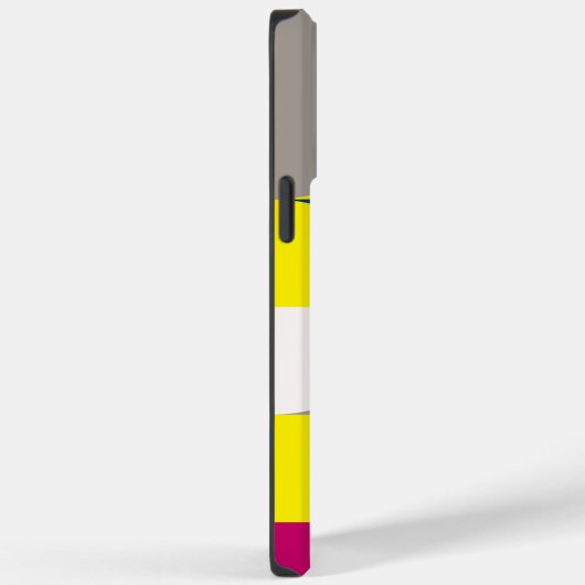 Abstrakter, geometrischer Fuchsiengelber Name Case-Mate iPhone Hülle (Rückseite / Rechts)