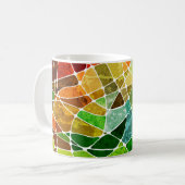abstrakter geometrischer Grunge-Hintergrundpattern Kaffeetasse (Vorderseite Links)