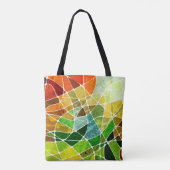 abstrakter geometrischer Grunge-Hintergrundpattern Tasche (Rückseite)