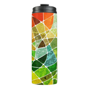 abstrakter geometrischer Grunge-Hintergrundpattern Thermosbecher